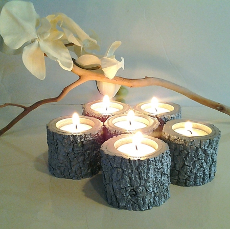 Creative Candles!♥ - christmas, lights, wood, candles, flower, centerpiece, creative