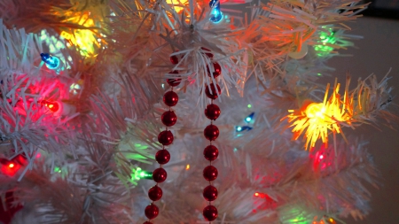 The Colors Of Christmas - christmas tree, the colors of christmas, christmas decorations, christmas beads, christmas colors