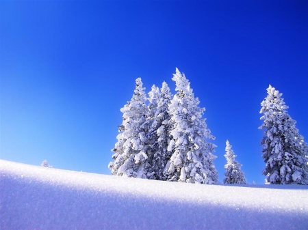 Snow :) - sky, clear, winter, air, nature, mountain, blue