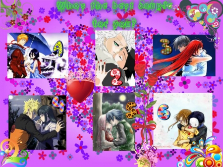 Best Couples :) - alice academy, naruto, bleach, rosario and vampire