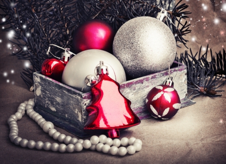 Merry Christmas - new year, pearls, nice, xmas, photography, colorful, magic christmas, balls, pretty, cold, christmas decorations, holiday, background, winter, lovely, christmas, merry christmas, snow, beautiful, splendor, photo, decoration, happy