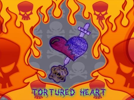 tortured heart  - gege, anime, lover, heart