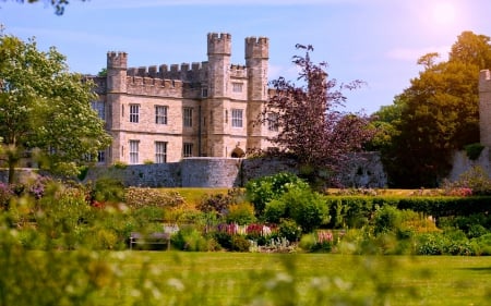 Leeds Castle, England - england, medieval, landscape, castle