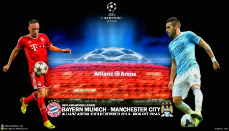 Bayern Munich - Manchester City Champions League 2013 - robben, Manchester City, man city, Bayern Munich, Champions League, Champions League wallpaper, Bayern, Allianz Arena, Manchester City wallpaper, Allianz Arena wallpaper, city wallpaper, franck ribery, nike, Bayern Munich wallpaper, franck ribery wallpaper, adidas, Negredo