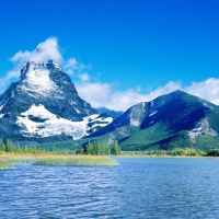 Mountains and blue river