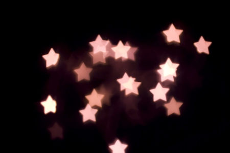 â˜† Festive Pink Stars! â˜† - festive, stars, lights, pink