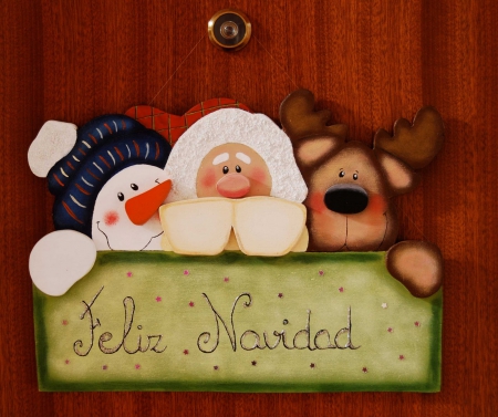 Feliz Navidad!â™¥ - ornament, door, decoration, welcome, christmas