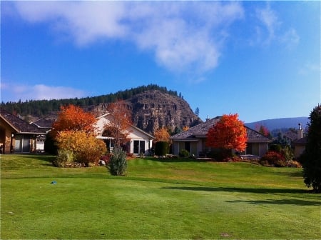 9th. Tee at Pinnacle - fall, golf, mountain, trees