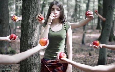 2 many choice - girl, fruit, babe, apple