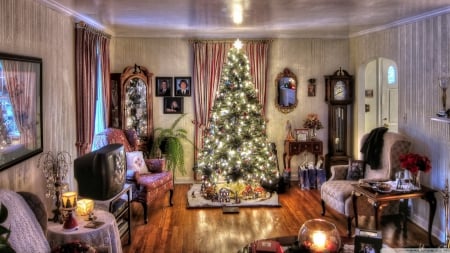 I Love This Room - seasons greetings, houses, happy holidays, decorations, christmas trees, christmas