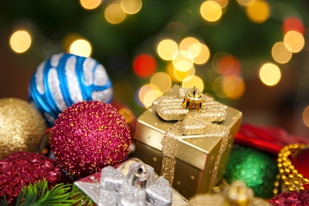 Christmas Time!â™¥ - christmas tree, bokeh, colorful, ornaments, lights