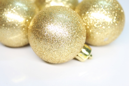 ••• Shiny Golden Globes ••• - christmas, sparkle, globes, bright, ornaments, golden