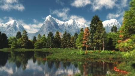 Mountain - Mountain, nature, tree, sky