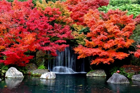 AUTUMN FALLS - nature, stones, autumn, falls