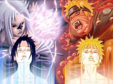 naruto and sasuke - epic, great, awsome, cool