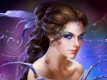 Serene beauty - beauty, lady, girl, fantasy