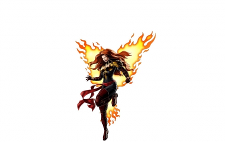 Phoenix - women, comic, cartoon, Phoenix