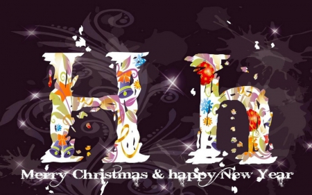 Happy Holiday - abstract, letters, Christmas, art