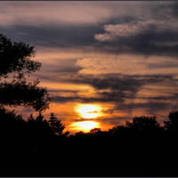 Stormy sunset