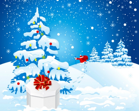 Happy Holiday - snow, gift, winter, Christmas