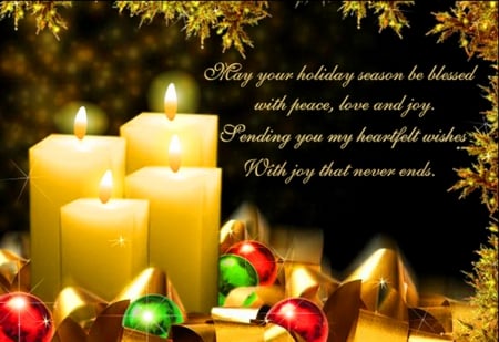 My wishes for You - candles, wishes, decorations, christmas