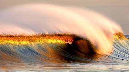 Wave reflection - water, nature, sea, ocean, wave