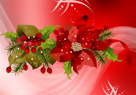 Christmas background - winter, beautiful, photoshop, lovely, flower, christmas, holiday, new year, background, nice