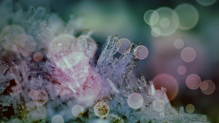 Ice Crystal - crystal, ice, colors, abstract