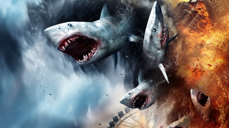 Sharknado - movie, cg, sharknado, fantasy