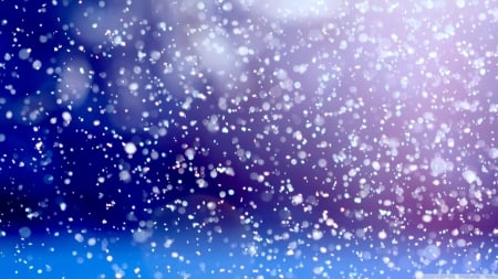 Snowfall macro - wallpaper, winter, snowflake, abstract, hd, blue, photography, snowfall, macro, nature, snow