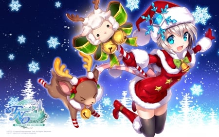 Cute Santa - christmas, santa, winter, girl, cute, snow, orginal