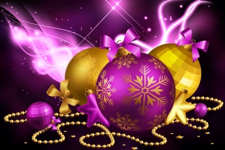 Christmas balls - pretty, winter, pearls, decoration, beautiful, balls, colors, christmas, holiday, new year, background