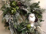 Advent wreath with owl