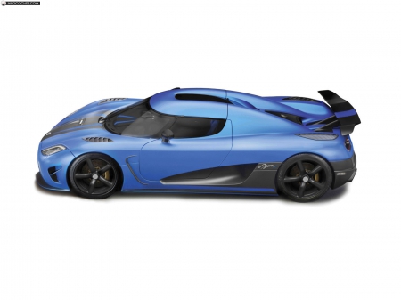 Most expensive production cars for 2014 - black wheels, koenigsegg, wing, blue