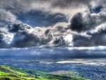 magnificent panoramic view of seaside city hdr