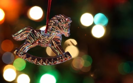 Little horse - decoration, toy, horse, lights, ornament, christmas