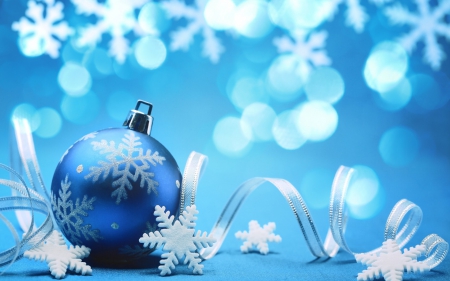 Blue Christmas - pretty, winter, decoration, blue, ball, beautiful, lovely, merry, stars, happy, holiday, new year, Christmas