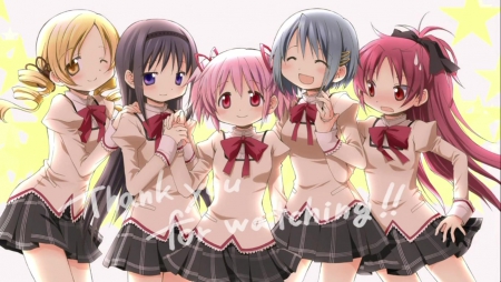 madoka no magica cuties - cute, madoka, nice, friends