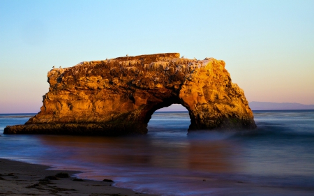 Santa Cruz, California - Ocean, Rock, USA, Outcrop, Beach