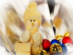 Golden snowman