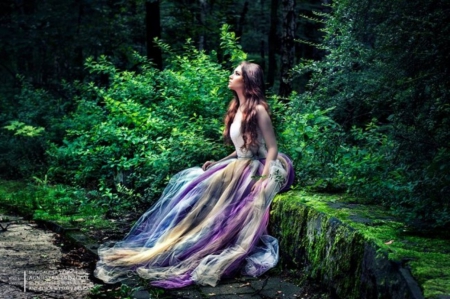 :) - beauty, nature, princess, brunettes, colors dress, lovely