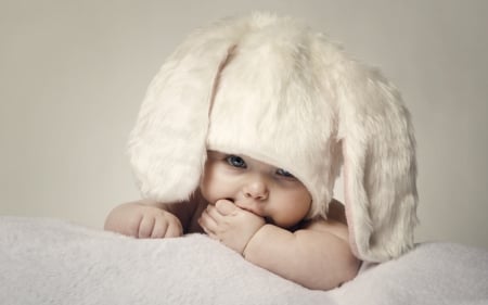 Little Angel - people, beautiful, photography, angel, bunny, baby, cute, adorable, little