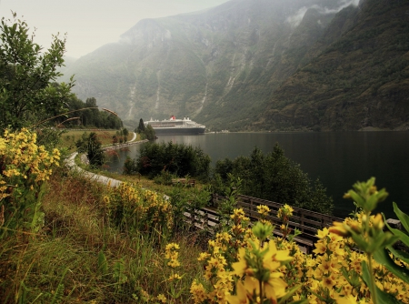 Wonderful trip - nature, ship, trees, river