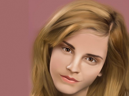 Emma Watson - actress, watson, emma watson, drawing, model, face, closeup, beautiful, emma