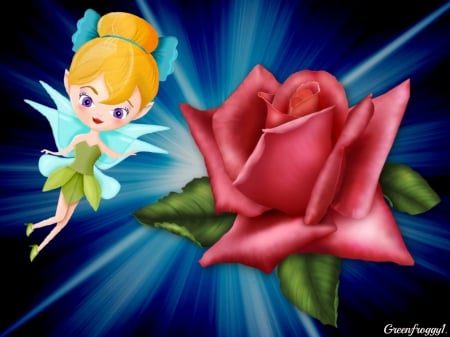 ROSE FAIRY - creation, fairy, abstract, rose