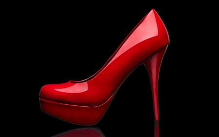 Red stiletto - stiletto, black, shoe, red