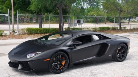 lamborghini aventador - cars, lamborghini, black, aventador