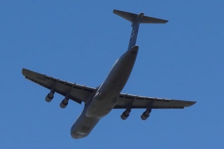 C-5 Galaxy Passing By - plane, aircraft, jet, USAF, C5 Galaxy