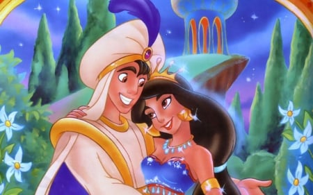 Aladdin - Aladdin, movie, jasmine, cartoon