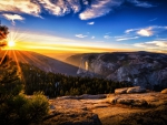 gorgeous sunrise above a wonderful landscape hdr